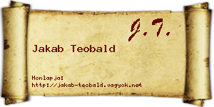 Jakab Teobald névjegykártya
